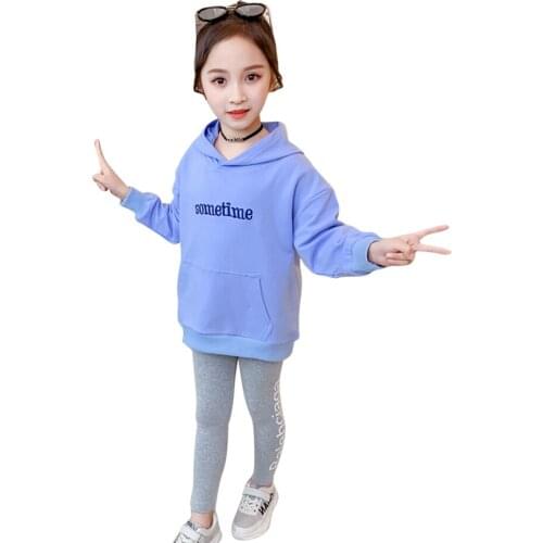 Girls Clothes Letter Sweatshirt + Leggings For Girls Spring Autumn Teenage Clothes For Girls Casual Style Childrens Clothes