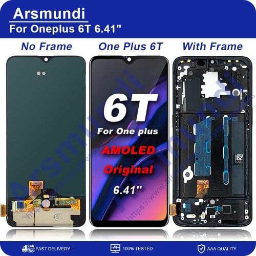 Original AMOLED For Oneplus 6 6T LCD Display Touch Screen Digitizer Assembly 1+6 6T Screen For Oneplus6T LCD screen Replacement