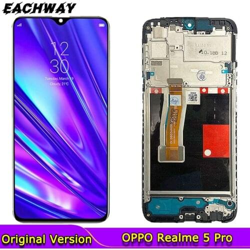 Original Black Screen For OPPO Realme 5 Pro / Oppo Realme Q RMX1971 LCD Display Touch Screen Digitizer Assembly Replacement Part
