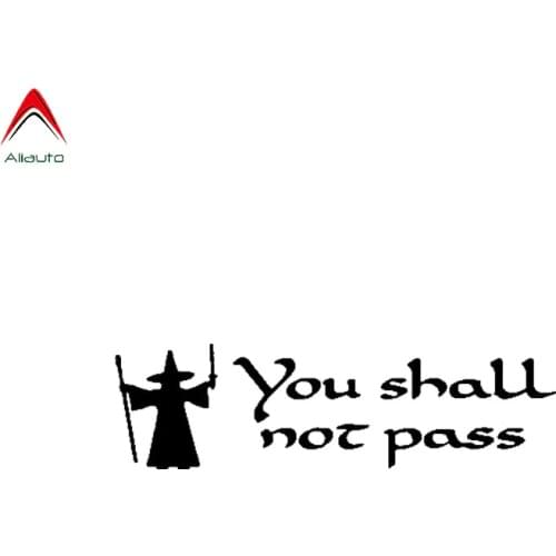 Aliauto Words Car Sticker You Shall Not Pass Auto Motorcycles Accessories PVC Decal for Pajero VW Passat B6 Volvo Xc90,22cm*8cm
