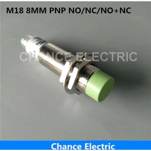 Sensor Connector M18 HALF SETS NO+NC 4PINS Detect Distance 8MM Proximity Sensor Switch PNP