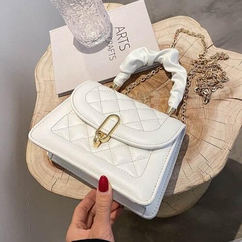 Ladies Bag Mini PU Leather Branded Tote Crossbody Bags for Women 2021 Luxury Fashion Chain Travel Shoulder Handbags and Purses