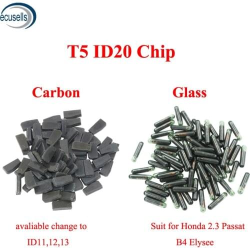 10/30/50PCS, Transponder Chip T5 (ID20) Glass Fit For Honda 2.3 Passat B4 Elysee Buick , Carbon Avaliable-Change to ID11,12,13