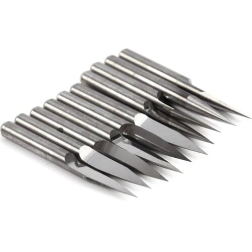 10Pcs 30degree 3.175mm*0.1 Router Bit 1/8" V shape Cutter For Wood working CNC Router Bits for Carbide PCB Engraving Router Bit