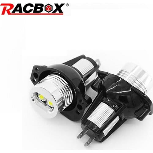 2x DRL Angel Eyes 10W 6500K High Power 3 Series LED Ring Bulbs White Halo Angel Eye Ring For BMW E90 E91 Car Styling