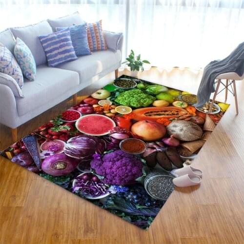 3D Fruits Livingroom Carpet Bedroom Bedside Decor Kids Room Hallway Large Rug Outdoor Rug Soft Fluffy Rug