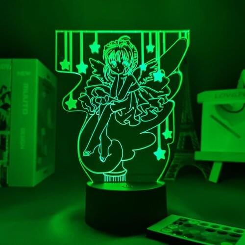 Anime Cardcaptor Sakura 3D Led Light for Bedroom Decor Night Light Kids Brithday Gift Manga Room Table Lamp Cardcaptor Sakura