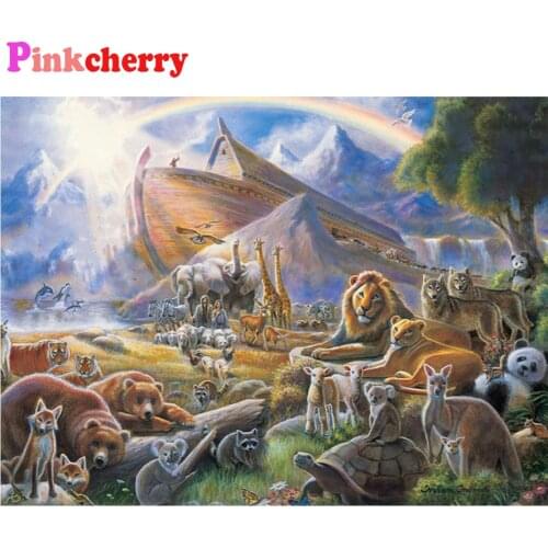 5D DIY Full square diamond painting Noahs Ark Diamond embroidery Cross Stitch Rhinestone mosaic home decor