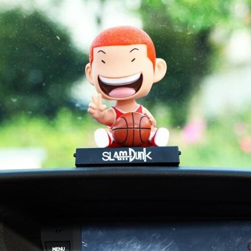 Anime Slam Dunk Shohoku Hanamichi Rukawa Kaede Anime Car Decoration Action Figure Basketball Collectible Model Toy Doll 13cm