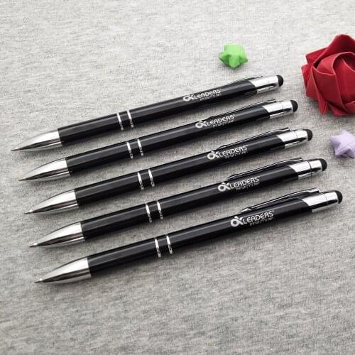 Free Shipping 1000Pc metal Ballpen Pen Touch Pen for company gifts can laser engraving company text/logo/design/website