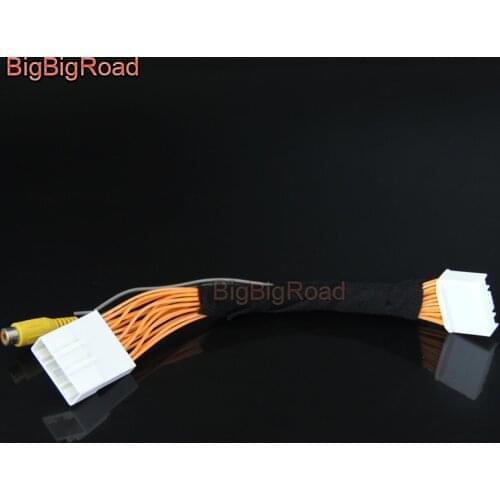 BigBigRoad Car Rear View Parking Camera Adapter Connector Wire 24pins For Renault Clio IV 4 Lutecia
