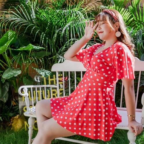 Plus Size One-piece Swimsuit Womens Swimsuit Skirt Beach Swimsuit Fashion Swimsuit Padded L-XXXXL