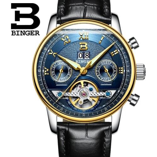 Relojes hombre BINGER Mens Watches Top Brand Luxury Automatic Watch Men Mechanical Clock Fashion Reloj Mecanico de Hombres 2019