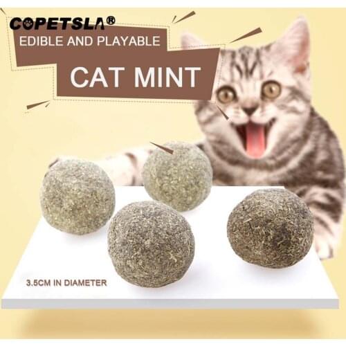 Copetsla Healthy Cat Snacks Catnip Sugar Pet Candy Licking Nutrition Gel Energy Ball Toy for Cat Kittens Supplies Help Digestion