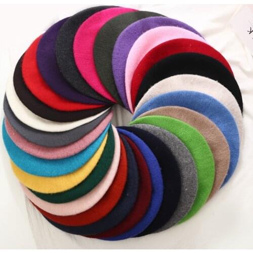 Lady spring Winter Berets Hat Painter style hat Women Wool Cotton Vintage Berets Solid Color Caps Female Bonnet Warm Walking Cap