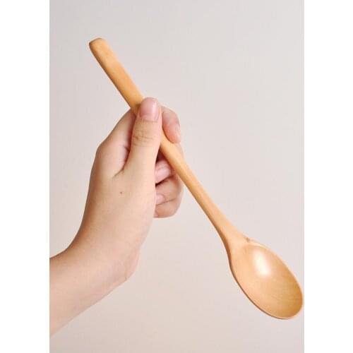 Wooden spoon Chopsticks Set Korean Wood Soup For Eating Strring Handle Wood Chestnut Sushi Natural Japanese Chop Mixing Q7H7