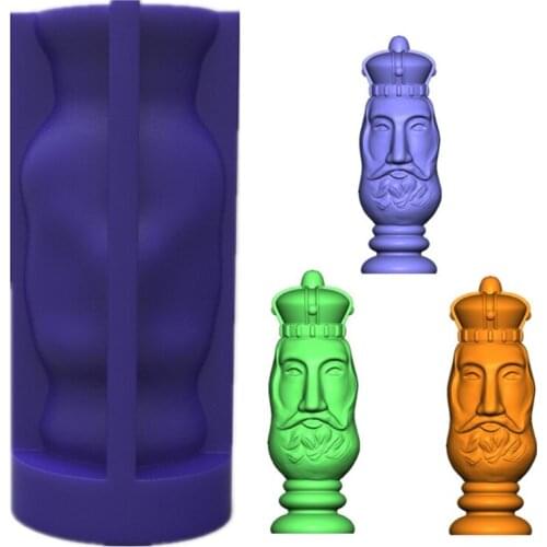 King/Queen Silicone 3D Candle Soap Mould DIY Candle Epoxy Mold HandMade Soy Candles Aroma Wax Soap Molds