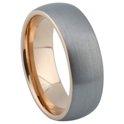 Mens Ring Alliance Pure Tungsten Carbide Ring men rose gold color Womens Ring anniversary gift wedding band couple rings