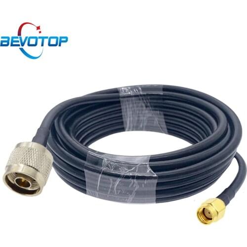 N Type Male Plug to RP SMA Male Pigtail LMR195 RF Extension Cable for 4G LTE Wireless Router Gateway Cellular ADS-B Radio