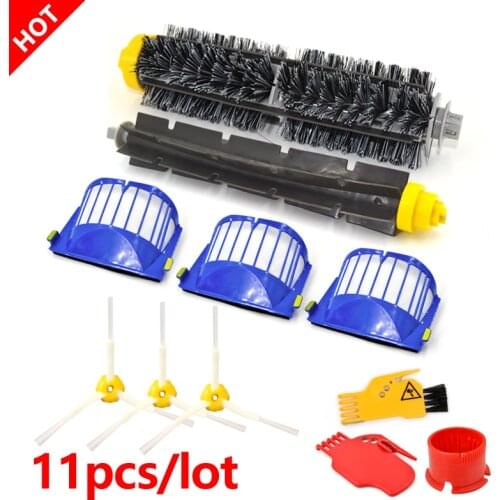 Bristle & Flexible Beater Brush 3-Armed Brush Aero Vac Filters kit for iRobot Roomba 600 Series 620 630 650 680 Cleaning Tool