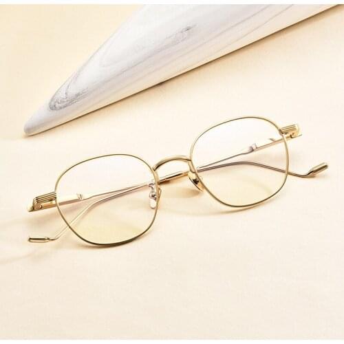 Veshion Spectacle Eye Glasses for Male Female Glasses Pure Titanium Glasses Frame Trend Female Round New Myopia Glasses Men
