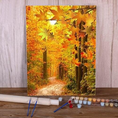 Scenery Landscape Paint By Numbers Package Oil Paints 50*70 Paiting By Numbers Wall Paintings For Kids For Handicraft