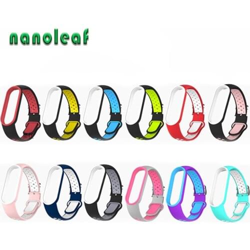 Bracelet for Xiaomi Mi Band 6 5 4 3 Sport Strap Replacement Wristband Xiaomi Band 6 5 Wrist Strap Two-Color Silicone Watchband