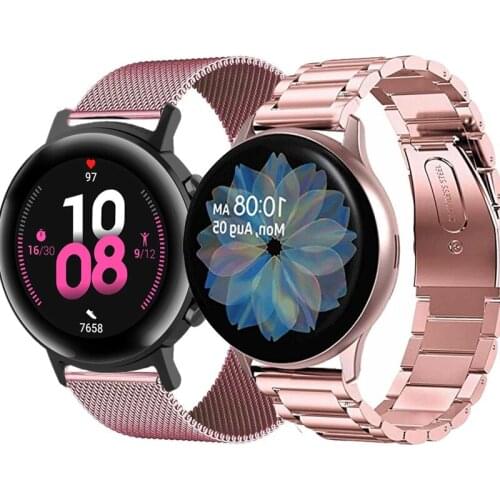 20mm 22mm Steel Watch Band For Samsung Galaxy Watch 3 41mm 45mm/Galaxy Active 2 40mm 44mm/Gear S3/Amazfit Bip Bracelet