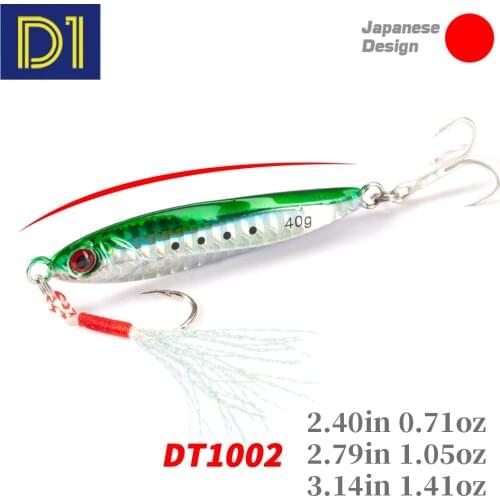 D1 New Metal Jig Jigging Spoon 20G 30G 40G Shore Casting Jig Drag Cast Sea Bass Lure Artificial Bait 2021 Fishing Tackle DT1002