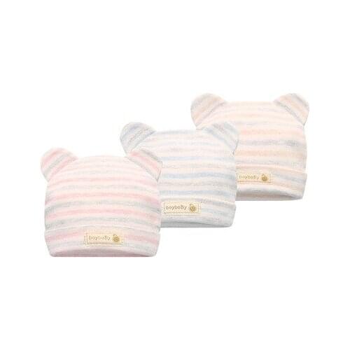 Cute Ear Baby Hat Newborn Boys Girls Cotton Beanie Cap Soft Autumn Winter Kids Printed Caps 2020
