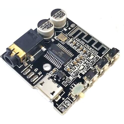 DIY Rechargeable Bluetooth 5.0 Audio Receiver Module MP3 Decoder Board Car Speaker Audio Modification