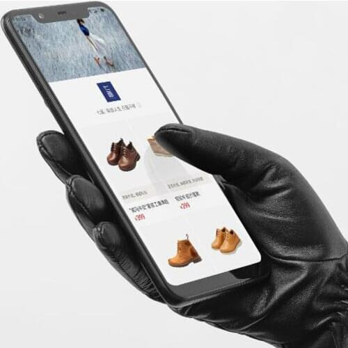 Seven-faced Gloves Spanish Lambskin Touch Screen Gloves For Men And Women Keep Warm In Winter