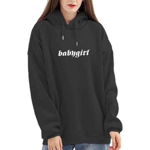 Baby Girl Oversized Hoodie Letter Print Hoodie Pullover Sweatshirt Spring Autumn Warm Long Sleeve Drawstring Top Aesthetic Top