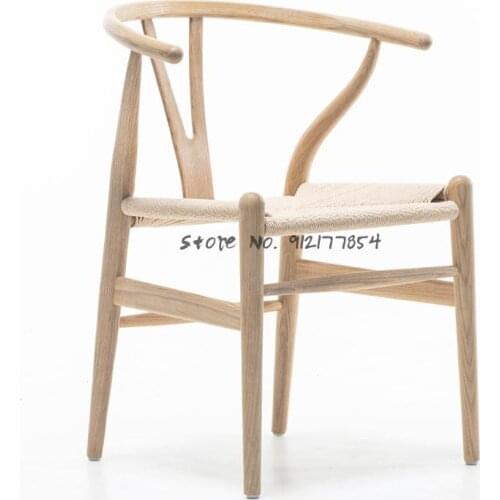 Y Chair Has A Big Impulse To Promote Nordic Style New Chinese Leisure Backrest Armrest Solid Wood Dining Chair Study Room Negoti