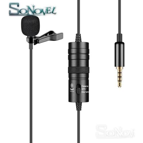 YC-VM10 6M Audio Video Record Lapel Microphone for Android phone Mac Vlog Mic Lavalier Microphone iPhone DSLR Camera Camcorder