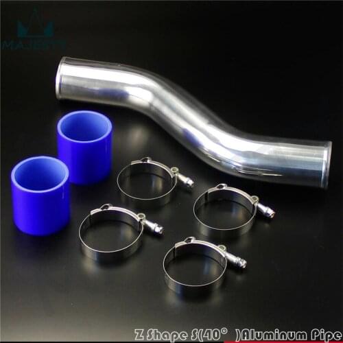 Clamps +80 mm 3.15" Z / S Shape Aluminum Turbo Intercooler Pipe + silicone hose