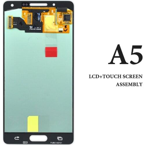 5.0" AMOLED For A5 2015 LCD Digitizer Display Replacement Spare Parts Touch Assembly A500 A500F A500H Black White Gold