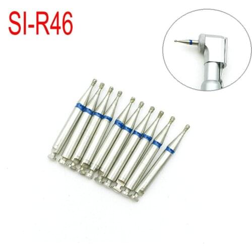 10Pcs.set Low Speed Diamond Burs Dental Burs Drill For 2.35mm Shank Contra Angle Handpiece Dentistry Tool SI-R46