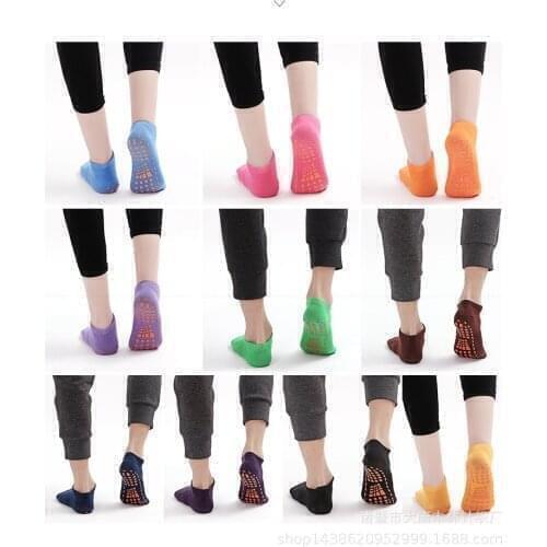 100pairs/lot Middle size 32-36 size for Chrildren Trampoline Socks Anti-skid Socks Floor Socks Cotton Material free shipping