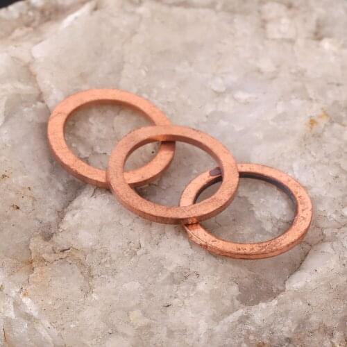 20PCS/Pack Red Copper Washer Solid Lot Size Gasket Sump Plug Oil Seal Fittings Tool Parts Accessories Drop Shipping