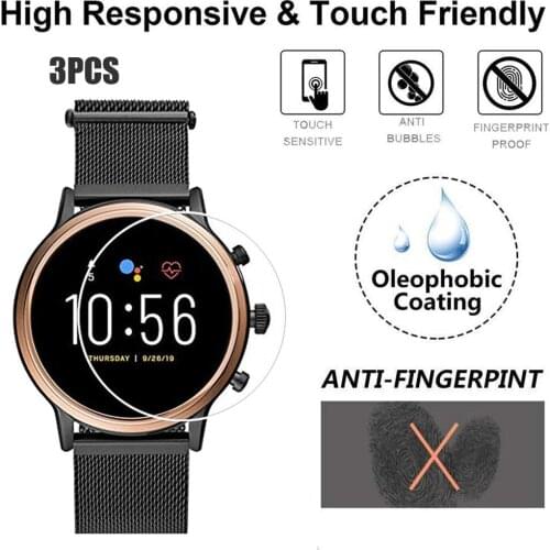 3PCS Tempered Screen Protector for Fossil Gen5 Q Smart Watch Prevent scratches Transparency Shatterproof protector film J21