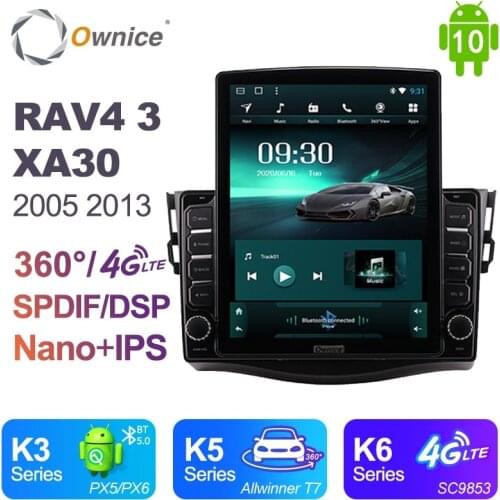 For Toyota RAV4 3 XA30 2005 2013 Tesla Style DSP Android 10.0 Car DVD Player Audio 4G LTE GPS RDS Radio Wifi Bluetooth autoradio