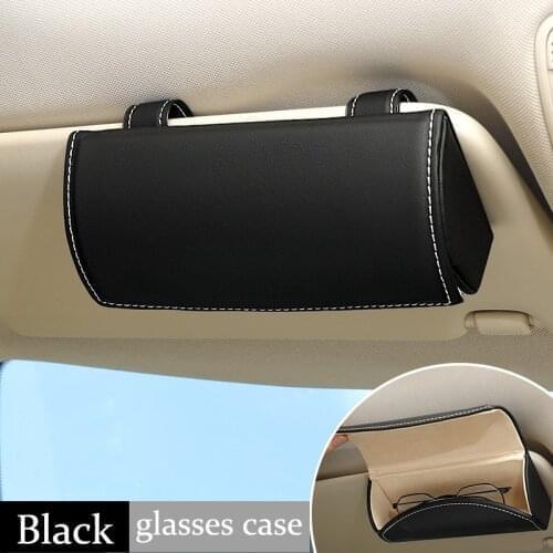 Car Visor Sunglasses Case Eyeglasses Holder Protective Box Eye Glasses Organizer For Audi BMW Mercedes For Golf Passat