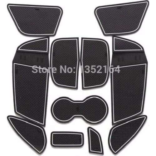 Auto anti-slip cup holder mat non slip door gate pad for focus sedan and hatchback 2012-2014, car styling