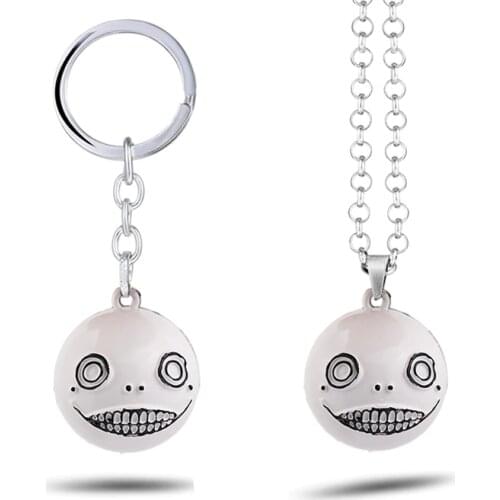 Game NieR Automata Keychains Robot 2B Emil No2 Type B Keychain Ball Keyring Car Chaverio Llavero Chaveiro Jewelry