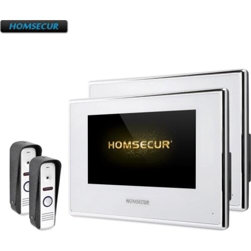 HOMSECUR 7" Wired AHD Video Door Phone Intercom System with Recording & Snapshot BC021HD-S+BM718HD-W