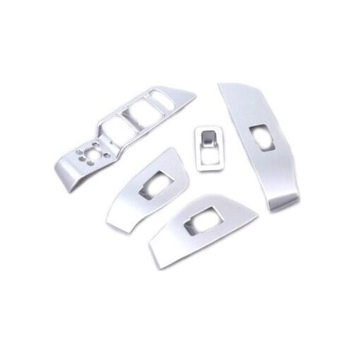 Chromium Styling Matt Chrome Interior Switch Panel Cover Set 5 PCS For Audi A4 B9