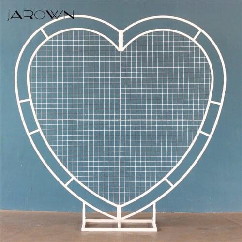JAROWN Wedding Heart Shape Arch Love Flower Stand Wedding Background Decoration Metal Arches Home Party Propose Marriage Decor