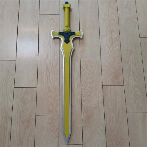 Cosplay Anime Sword Art Online Kirigaya Kazuto Victory Sword Golden Holy Sword Prop Role Play Kirito SAO 109CM PU Toy Weapon