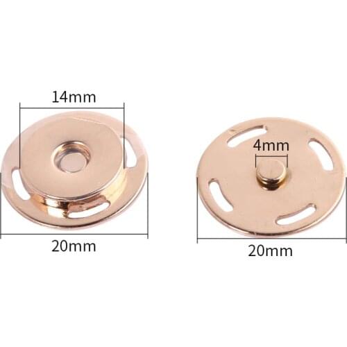 Metal Magnetic Snap Fasteners Clasps Buttons Handbag Purse Wallet Craft Bags Parts Accessories 20mm